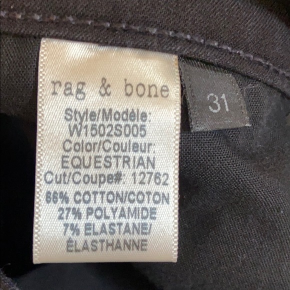 Rag & Bone black skinny jeans in Equestrian wash - Picture 8 of 11